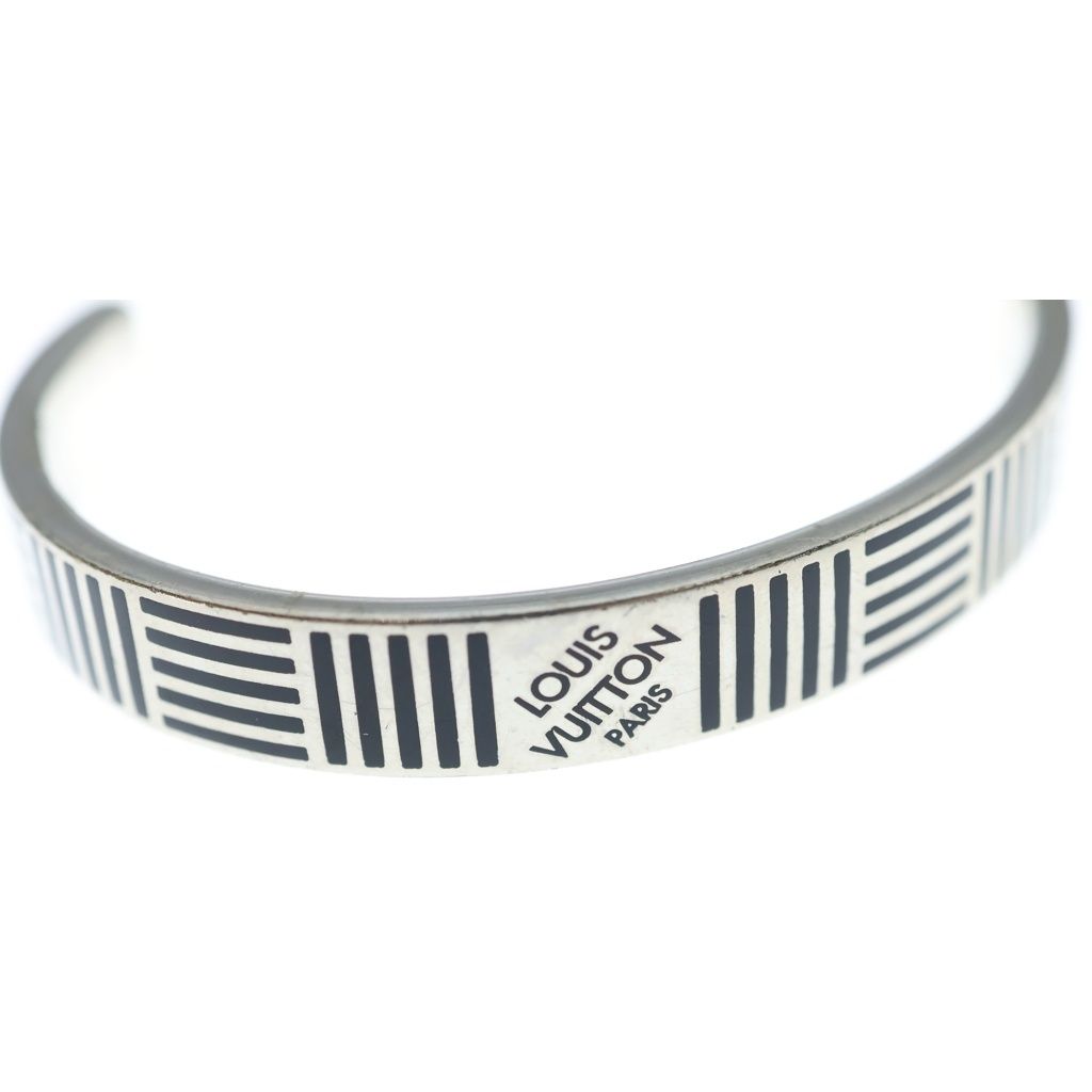 Louis Vuitton Damier Color Bracelet Silver Black Metal — view 6