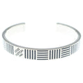 Louis Vuitton Damier Color Bracelet Silver Black Metal
