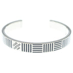Louis Vuitton Damier Color Bracelet Silver Black Metal