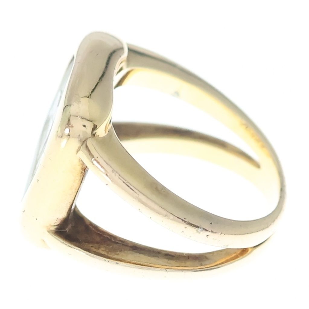 Hermes Bijouterie Fantaisie Corozo Ring Gold — view 4