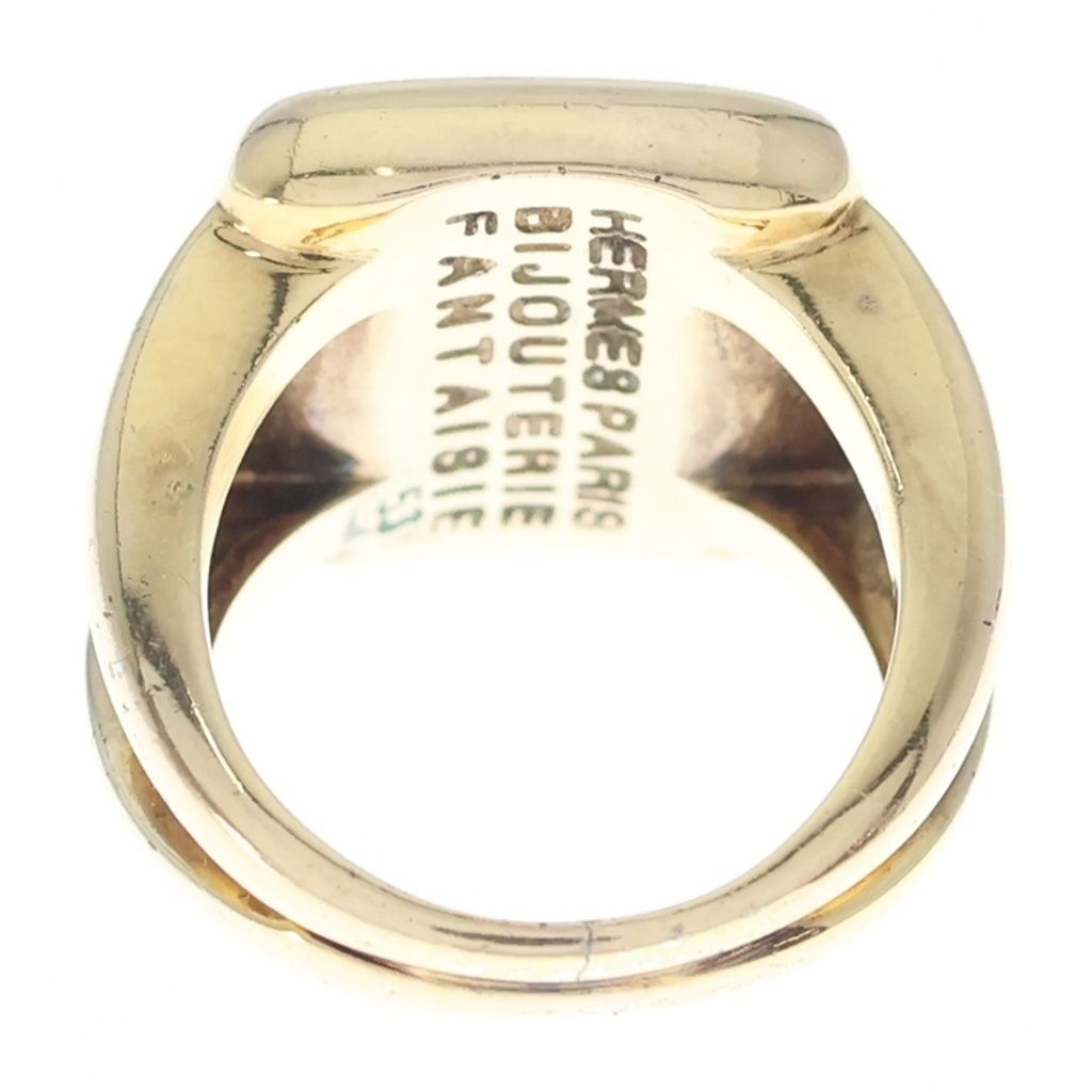 Hermes Bijouterie Fantaisie Corozo Ring Gold — view 2