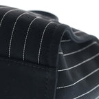 Chanel Deauville GM Canvas Leather Silver 2-Way Chain Tote Plate Black — view 5