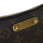 Louis Vuitton Monogram Pochette Liv Chain Shoulder Bag Clutch Brown Gold — view 6
