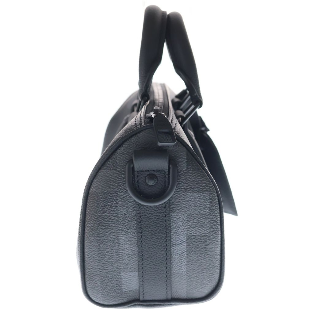Louis Vuitton Damoflage Keepall Bandouliere 25 2-Way Shoulder Bag Black Leather — view 3