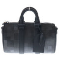 Louis Vuitton Damoflage Keepall Bandouliere 25 2-Way Shoulder Bag Black Leather
