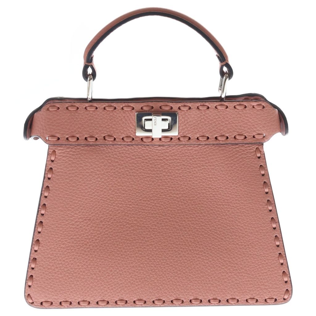 Fendi Peekaboo Petit Eye Leather 2-Way Bag Silver Pink — view 2