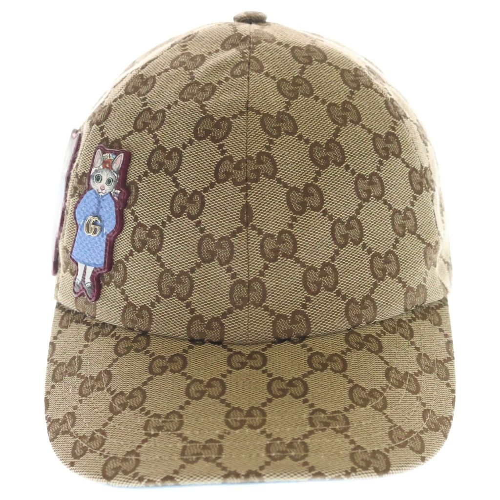 Gucci Yuko Higuchi GG Canvas Baseball Cap Beige Blue — view 4