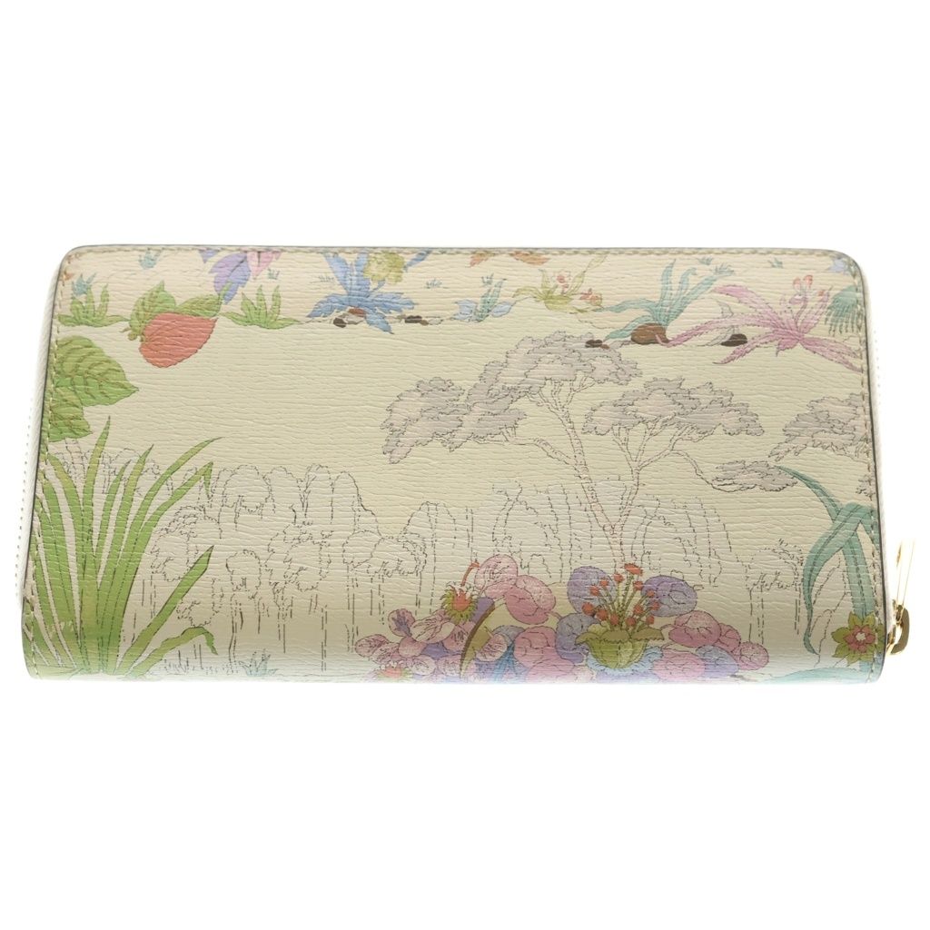 Gucci Horsebit Tiger Leather Gold Zip Around Wallet Ivory Multicolor — view 2