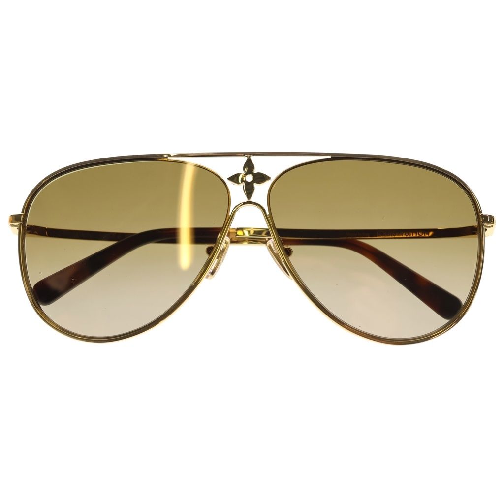 Louis Vuitton My Monogram Light Square Sunglasses 57 17 Gold Khaki Eyewear