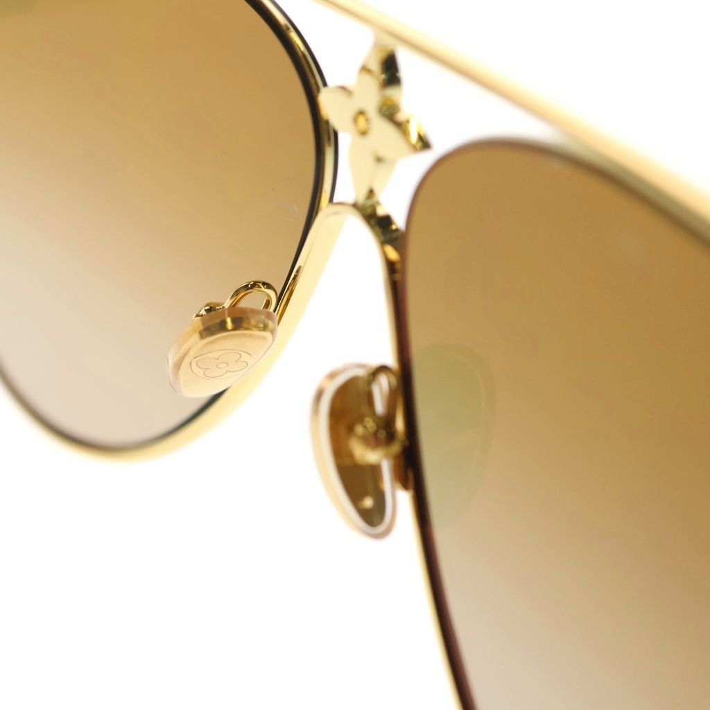 Louis Vuitton My Monogram Light Square Sunglasses 57 17 Gold Khaki Eyewear — view 5