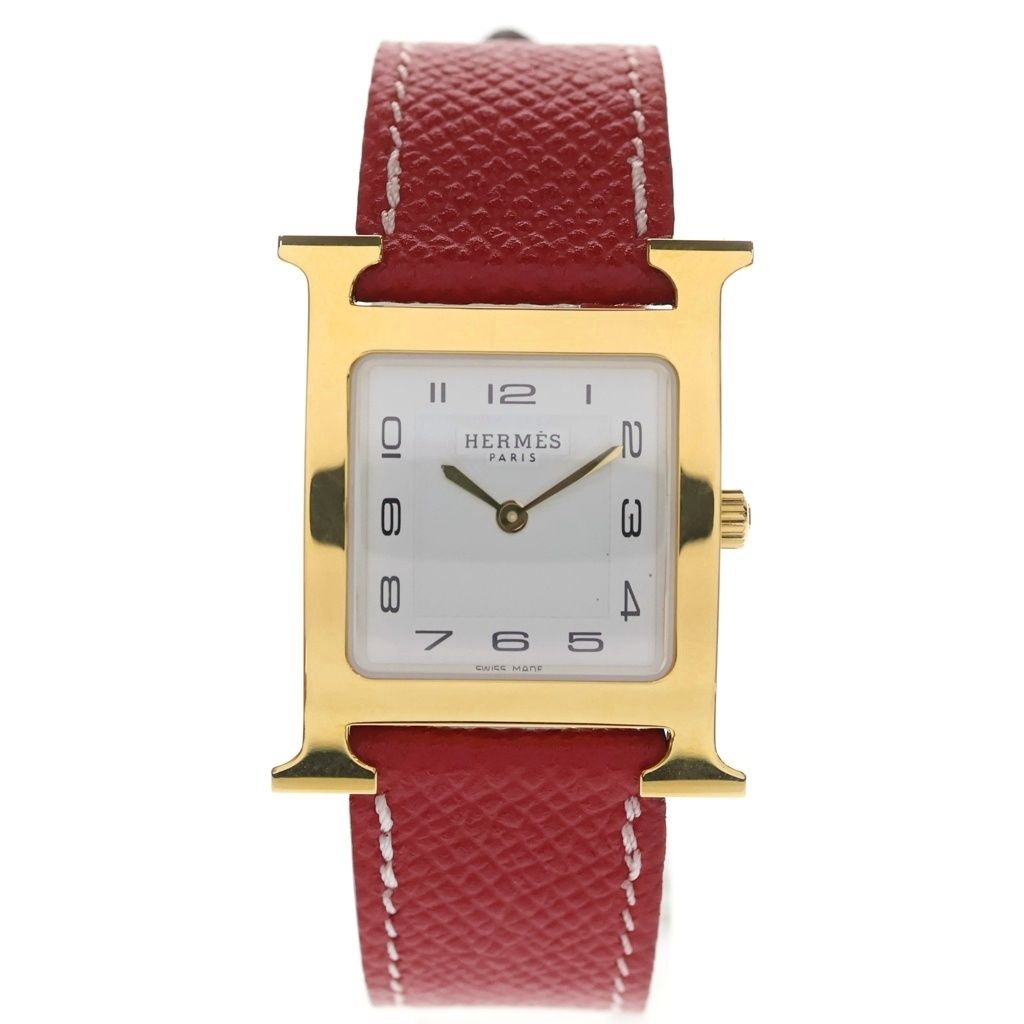 Hermes Watch MM Quartz White Dial