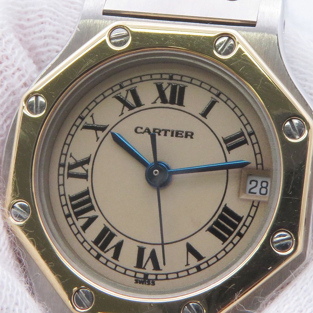 Cartier Santos Octagon SM Watch Ivory Dial Quartz — view 6