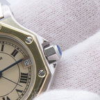 Cartier Santos Octagon SM Watch Ivory Dial Quartz — view 7