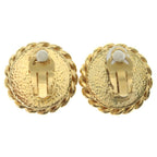 Chanel CC Logo Faux Pearl Earrings Gold White — view 2