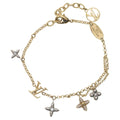 Louis Vuitton LV Gram Monogram Rhinestone Bracelet Gold Silver