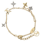 Louis Vuitton LV Gram Monogram Rhinestone Bracelet Gold Silver — view 2