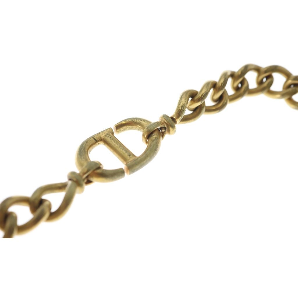 Dior CD Logo Chain Necklace Gold — view 5