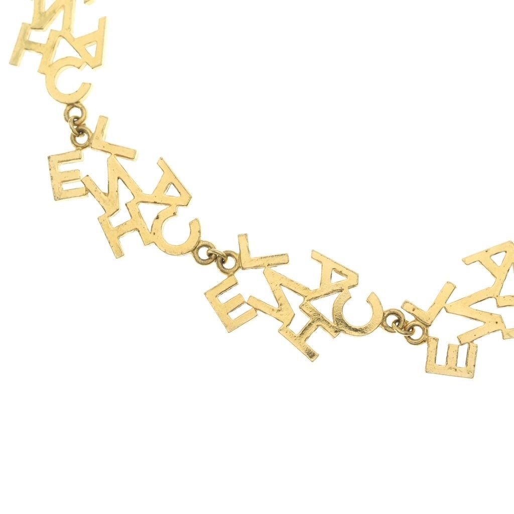 Chanel Logo Necklace Gold