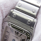 Cartier Santos Galbe SM Watch Ivory Dial Quartz — view 4