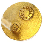 Hermes Leather Medley Pyramid Stud Earrings Gold — view 6