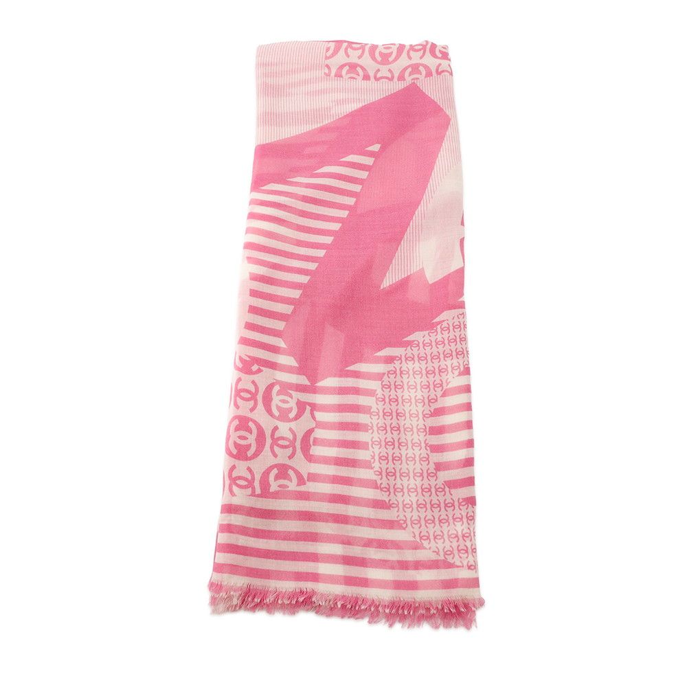 Chanel Scarf CC Logo Large Shawl Cashmere — view 2