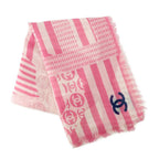 Chanel Scarf CC Logo Large Shawl Cashmere