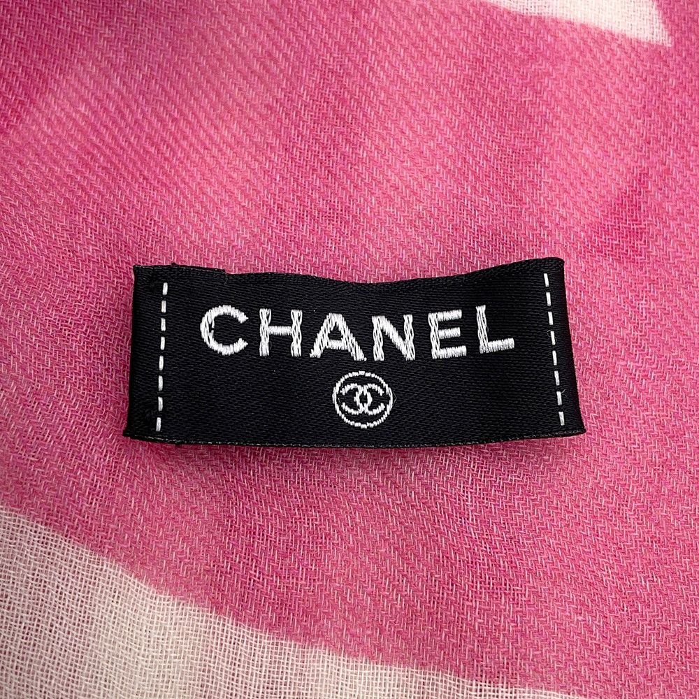 Chanel Scarf CC Logo Large Shawl Cashmere — view 8