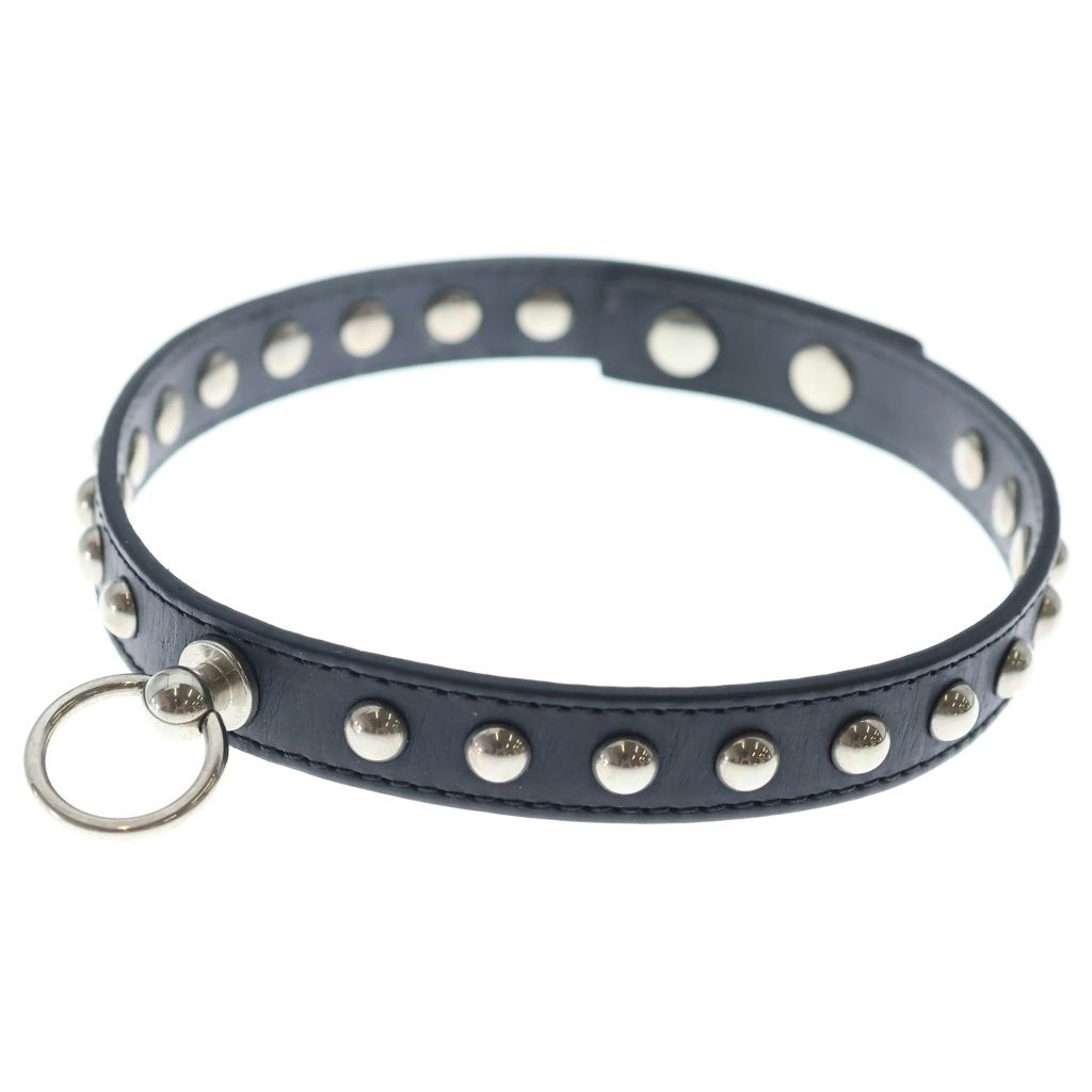 Celine Studded Choker Leather Necklace Black