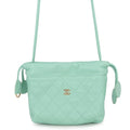 Chanel Shoulder Bag Strap Clutch Quilted CC Logo Lambskin
