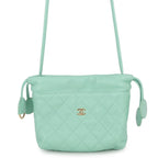 Chanel Shoulder Bag Strap Clutch Quilted CC Logo Lambskin