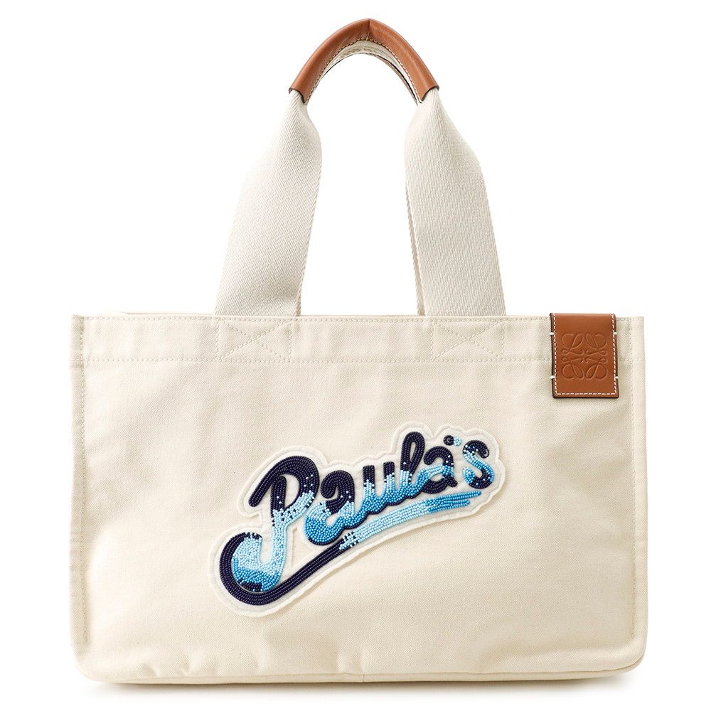 Loewe Tote Paula's Ibiza Canvas Leather