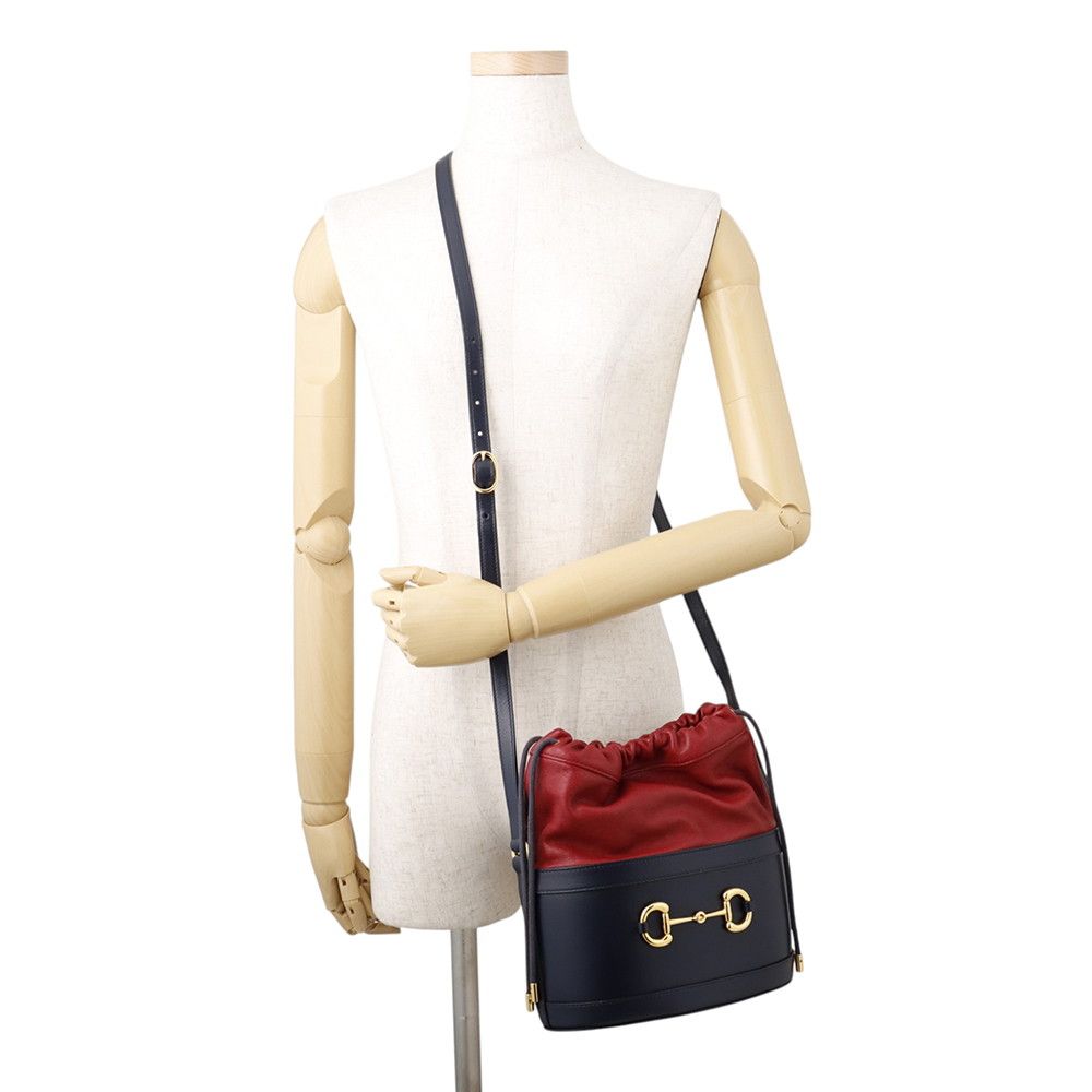 Gucci Shoulder Bag Horsebit Drawstring Leather — view 4