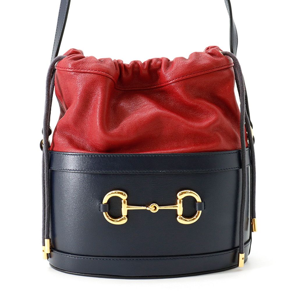 Gucci Shoulder Bag Horsebit Drawstring Leather