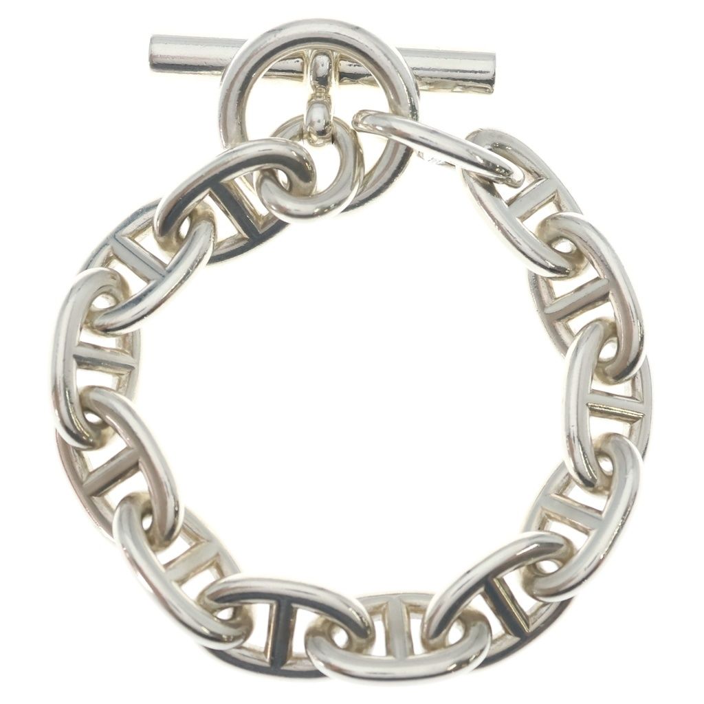 Hermes Chaine D'ancre TGM Chain Bracelet Silver — view 2