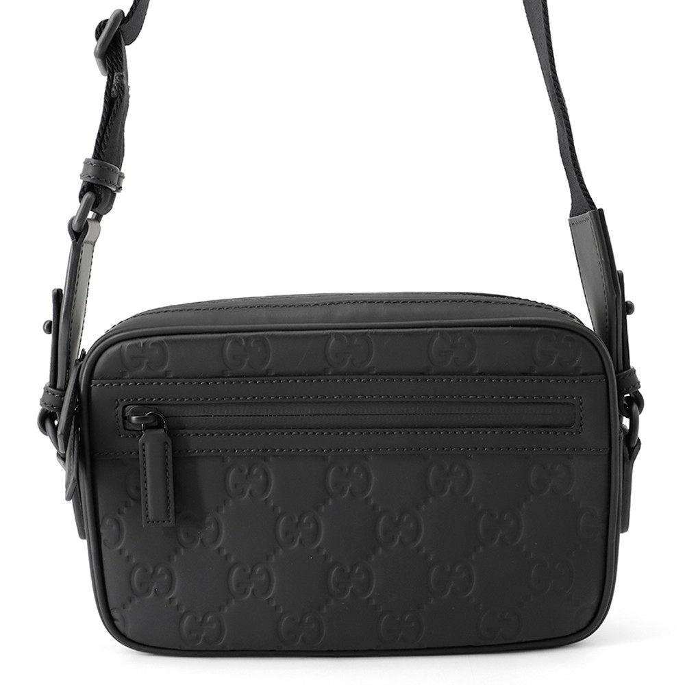 Gucci Shoulder Bag GG Rubber Effect Black