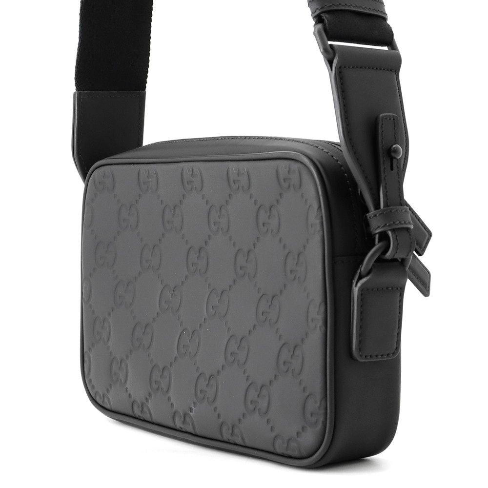 Gucci Shoulder Bag GG Rubber Effect Black — view 2