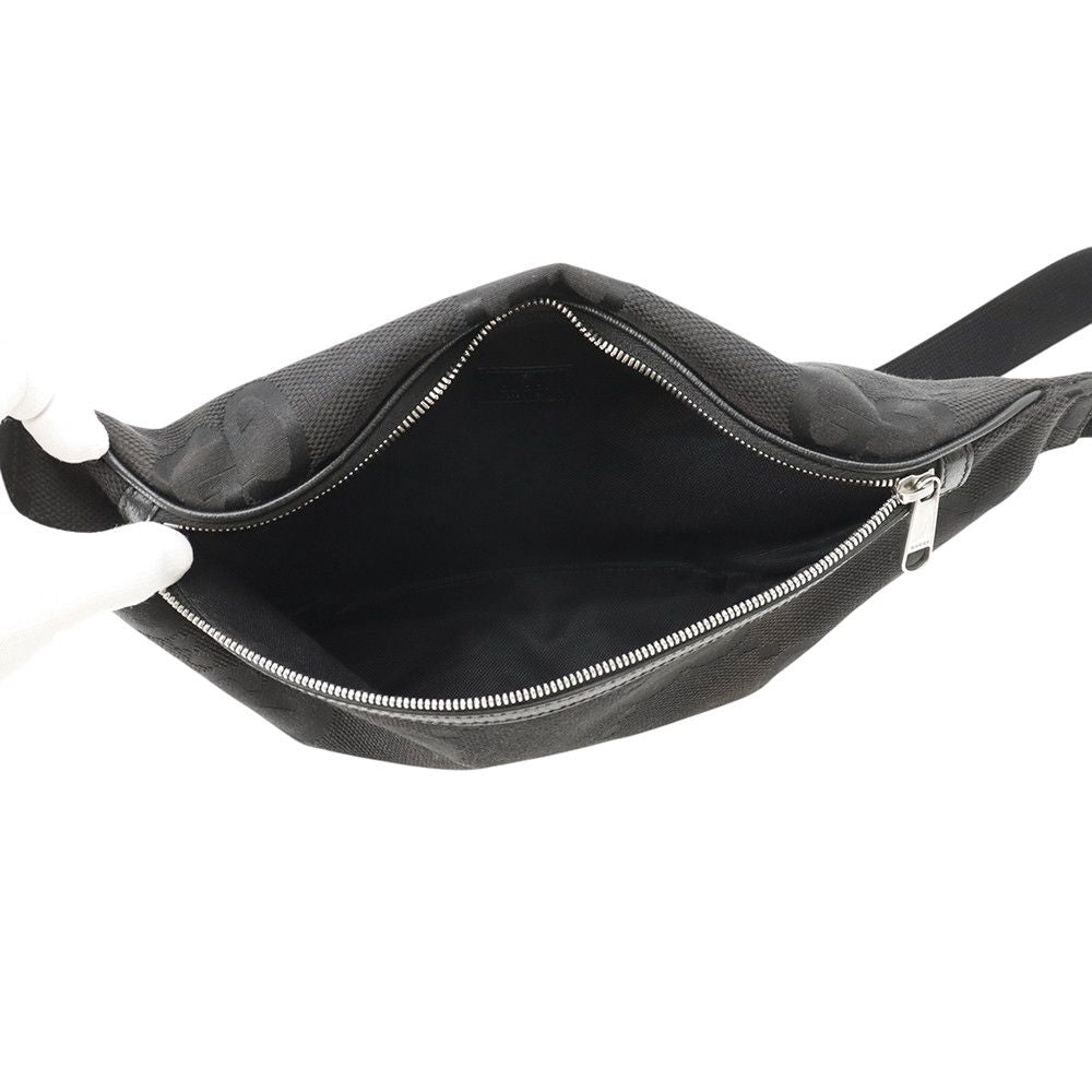Gucci Belt Bag Jumbo GG Canvas Black — view 6