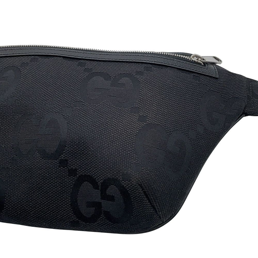 Gucci Belt Bag Jumbo GG Canvas Black — view 7