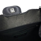 Chanel Shoulder Bag CC Logo Quilted Tweed Black — view 9