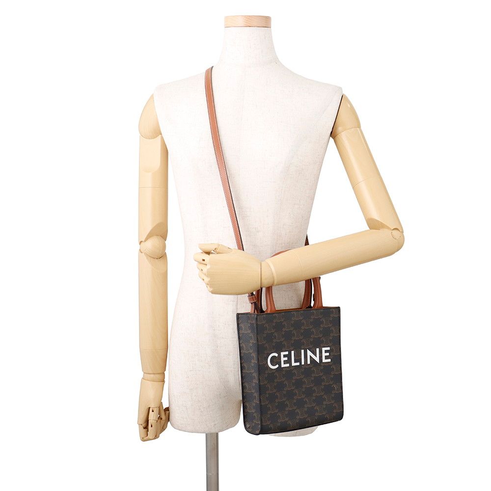 Celine Handbag Triomphe Mini Vertical Cover Leather 2-Way — view 5