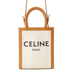 Celine Handbag Mini Vertical Cover Canvas Leather 2-Way