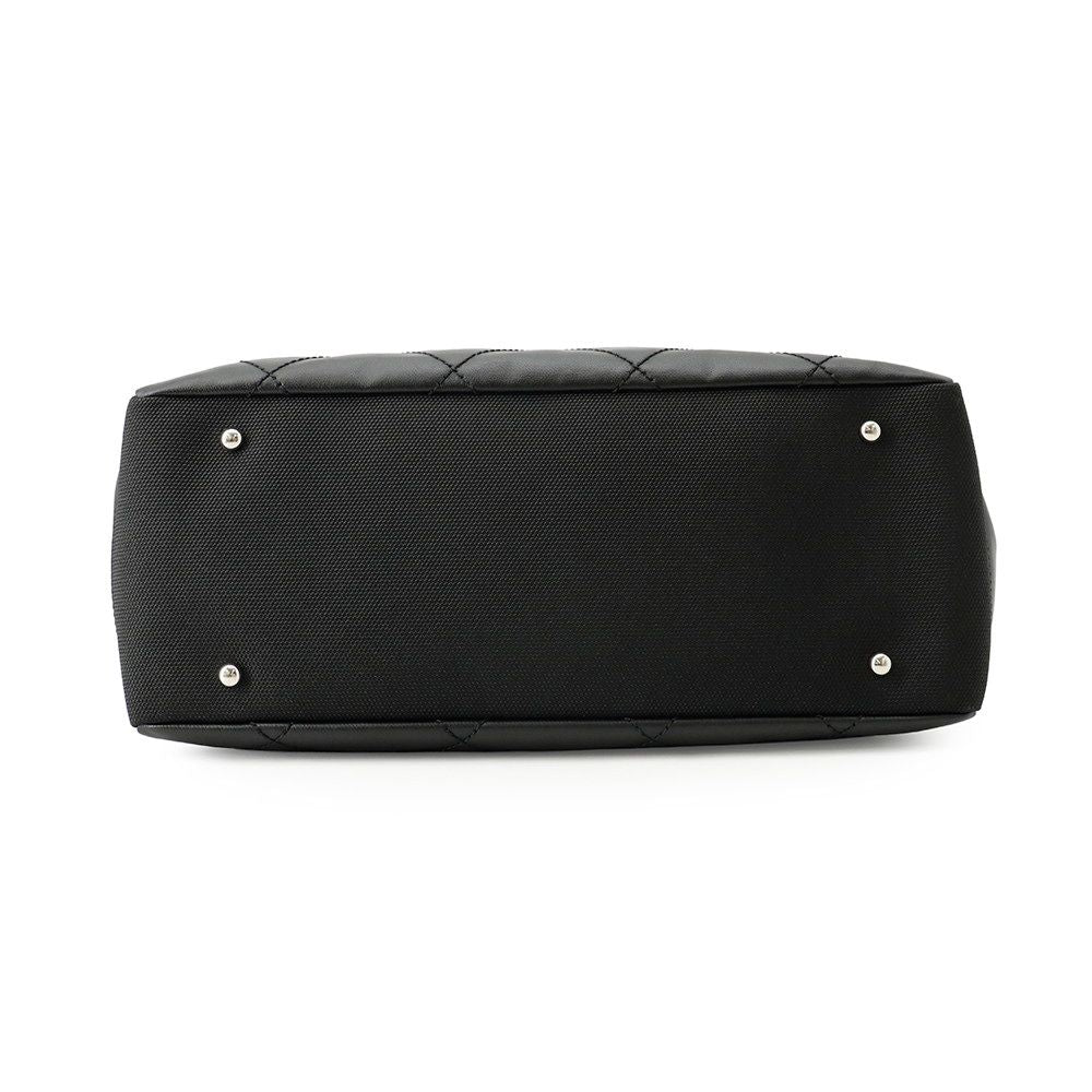 Chanel Tote Quilted Paris Biarritz MM Coco Charm Black — view 3