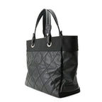 Chanel Tote Quilted Paris Biarritz MM Coco Charm Black — view 2