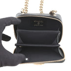 Chanel Chain Shoulder Bag Boy Mini Caviar Leather Black — view 5