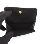 Chanel Trifold Wallet Chez Blanc Small Flap Compact Caviar Leather Black — view 6