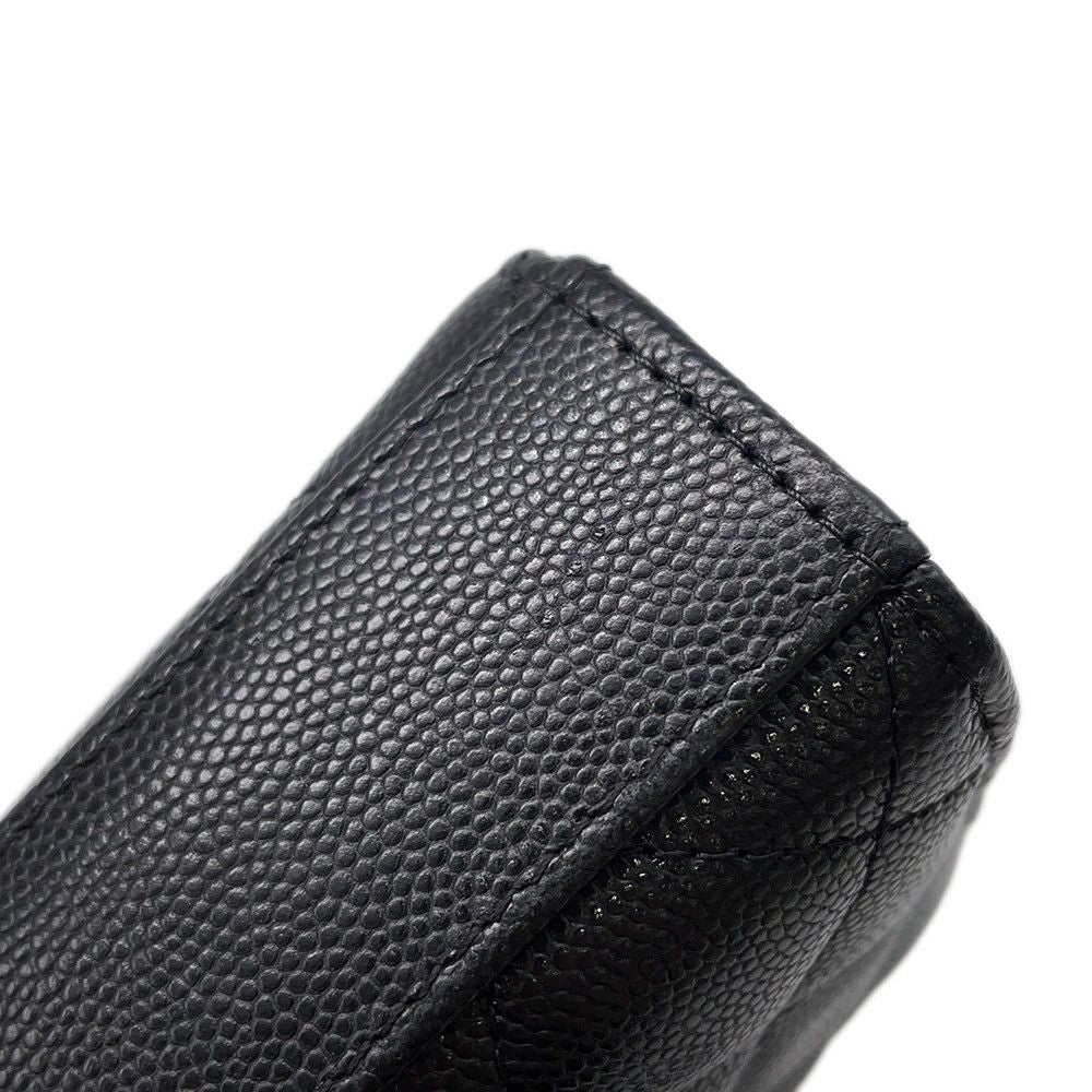 Chanel Chain Shoulder Bag Top Handle Phone Case Quilted CC Logo Caviar Leather — view 7