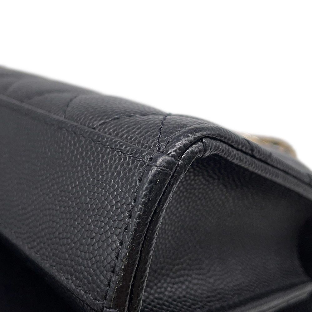 Chanel Chain Shoulder Bag Top Handle Phone Case Quilted CC Logo Caviar Leather — view 6