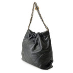 Chanel Chain Shoulder Bag 22 Calf Leather Black — view 2