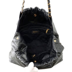 Chanel Chain Shoulder Bag 22 Calf Leather Black — view 5