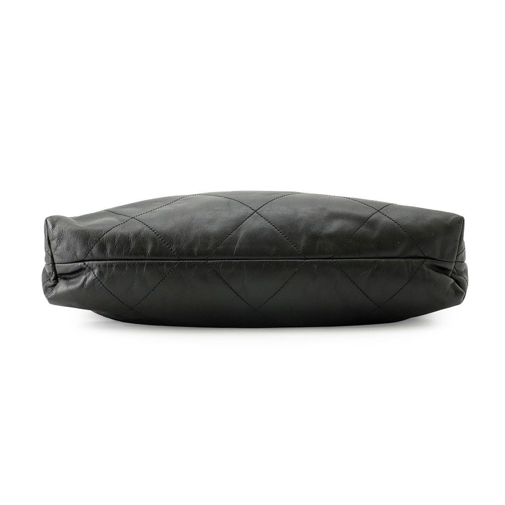 Chanel Chain Shoulder Bag 22 Calf Leather Black — view 3